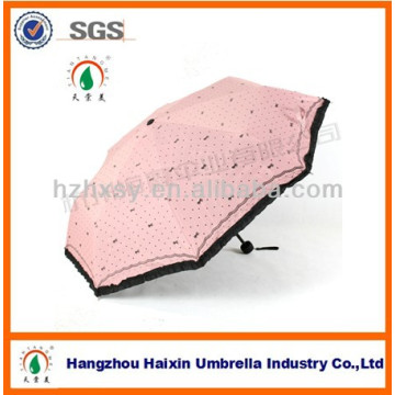 3 fold Fashion Girl's Umbrella Promotional Gifts for Women